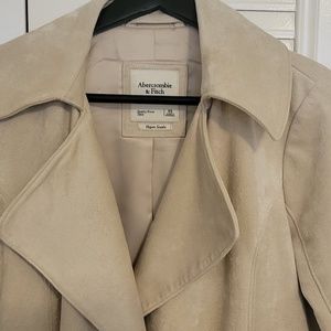 Abercrombie & Fitch Vegan Suede Trench Coat
